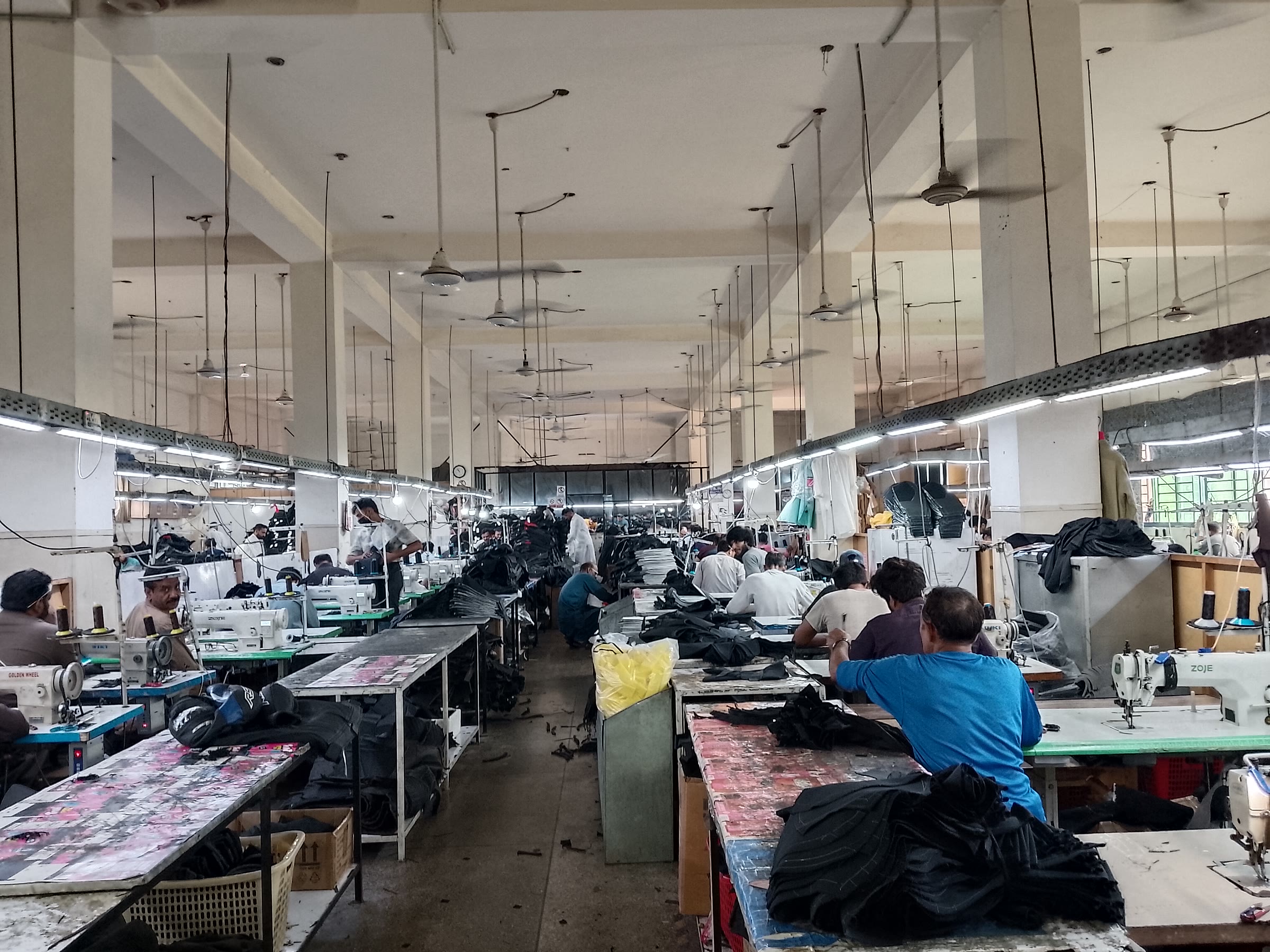 Stitching floor inside the Handcare glove factory